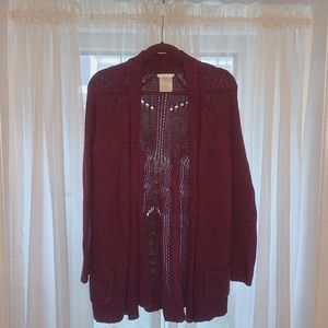 Maroon Cardigan